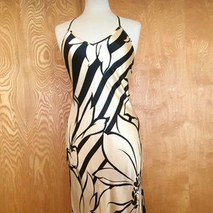 Victoria's Secret black/white print backless gown